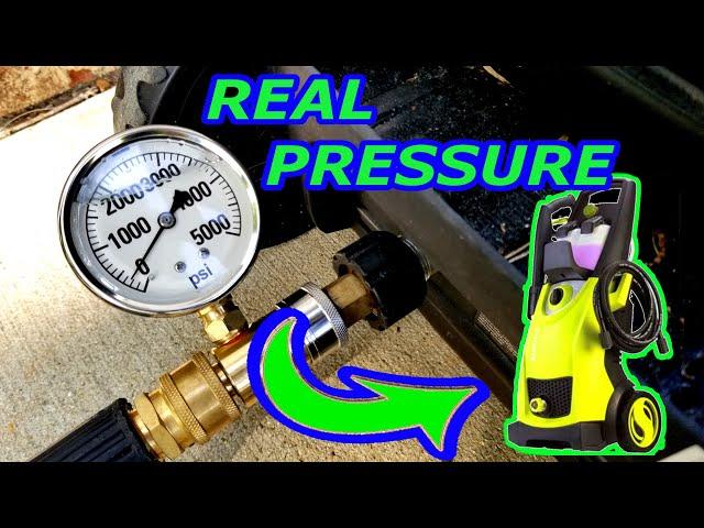 REAL PRESSURE OF SUN JOE SPX3000 PRESSURE WASHER