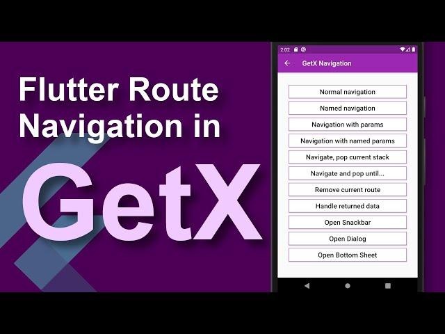 GetX - Part 3 (Route navigation)