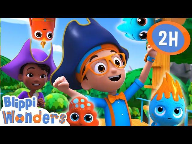 X Marks the Mystery!  | Blippi Wonders | Preschool Learning | Moonbug Tiny TV