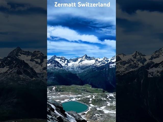 Unbelievable lake in Zermatt Alp Switzerland #travel #ytshorts #nature