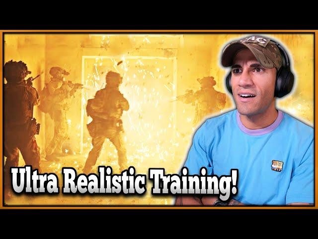 ULTRA realistic military training (Belgian 3 Para) - Marine reacts