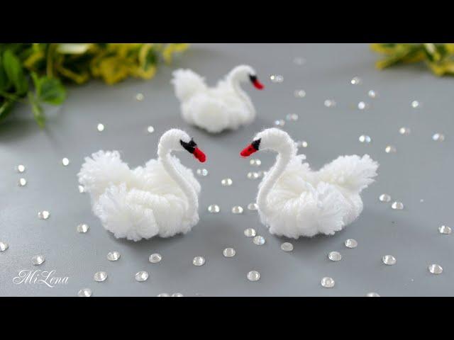 ЛЕБЕДИ из пряжи  Fast and Easy  Swan made of Yarn 