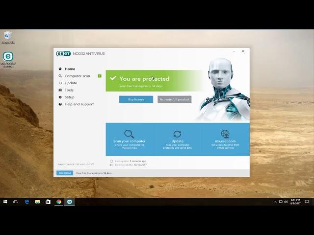 ESET NOD32 Antivirus -  How To Run A Full System Scan