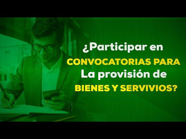 ¿Participar en convocatorias públicas para la provisión de bienes o servicios? - DeChaLi Vlog