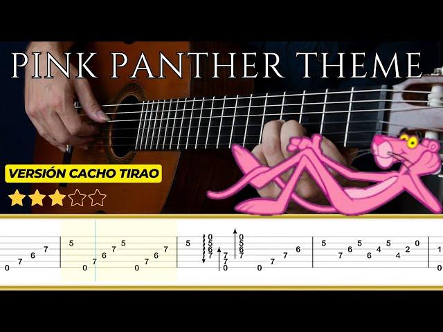 PINK PANTHER Theme (Fingerstyle)  || Classical Guitar Tutorial + TABS