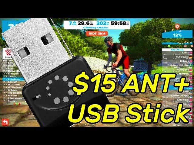 $15 USB ANT+ Stick for Zwift or Rouvey Smart Trainers Cycleops and Wahoo KickR