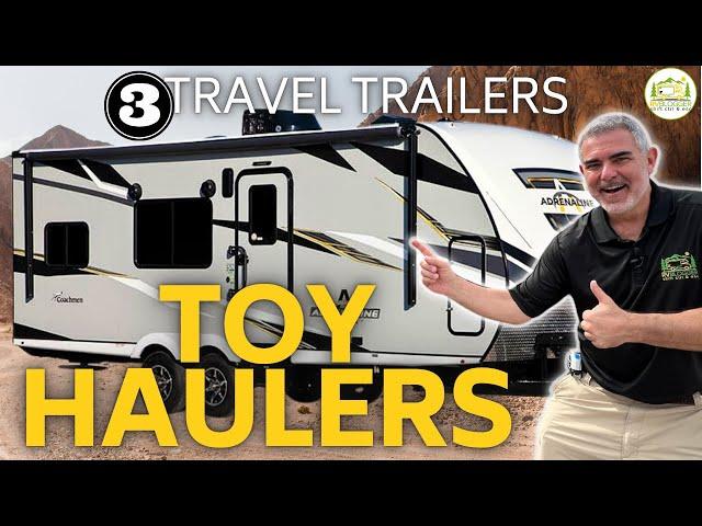 3 Toy Hauler Travel Trailers