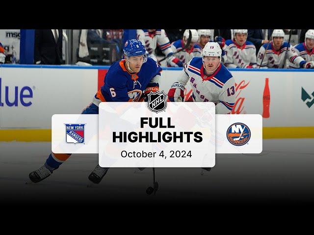 Rangers at Islanders | October 4, 2024 | NHL Full Game Highlights