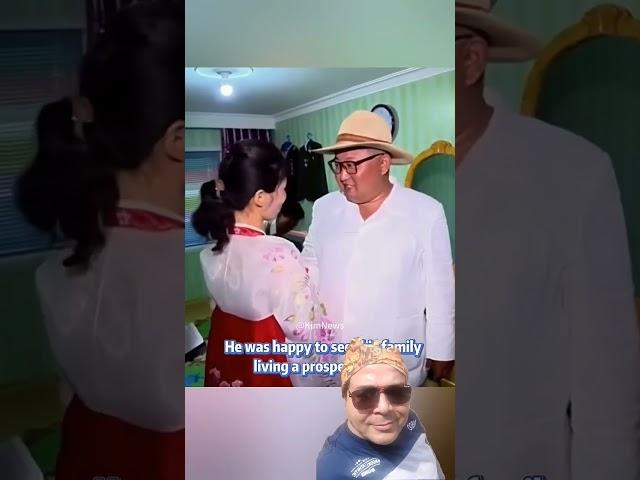 He was happy to see this family living a prosperous life  #northkorea #kimjongun #shorts