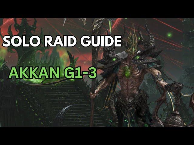 Solo Raid Guide - Akkan