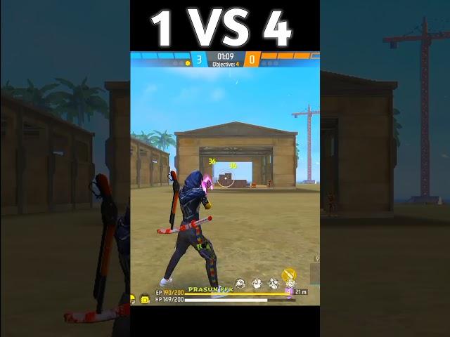 CAN I CLUTCH 1VS4  Against Pro Squad  #shorts #prasunffk #trending