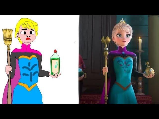 Frozen 2 Elsa funny Drawing memes -Try not To laugh