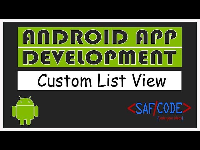 Custom ListView in Android Studio With Item Click Part-15