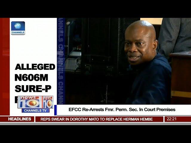 EFCC Re-Arrest Fmr. Perm. Sec. In Court Premises Pt.2 |News@10| 04/10/17