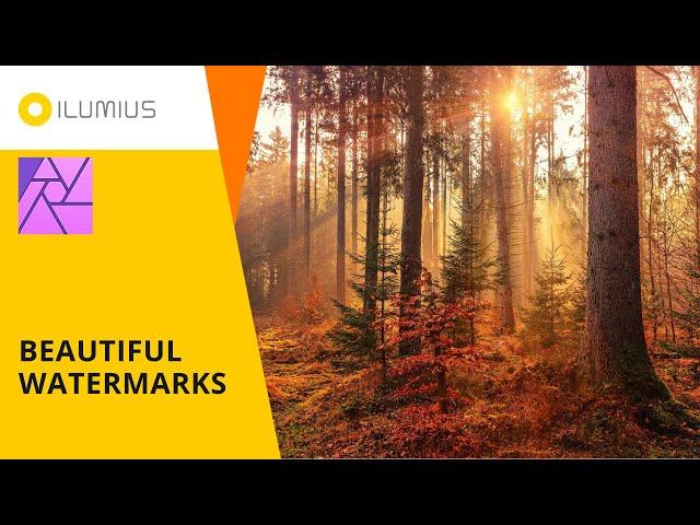 How to watermark your photos with Affinity Photo: Affinity Photo Tutorial