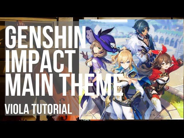 How to play Genshin Impact Main Theme by Yu Peng Chen on Viola (Tutorial)