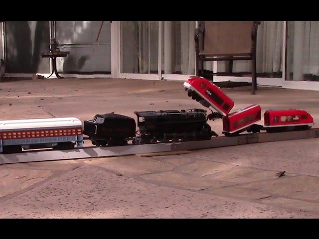 Compilation of Polar Express crash with Lego trains