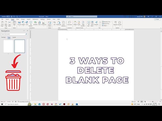 3 Easy Ways! To Delete Unwanted Blank Pages in Microsoft Word 2007/ 2010/ 2016/ 2023