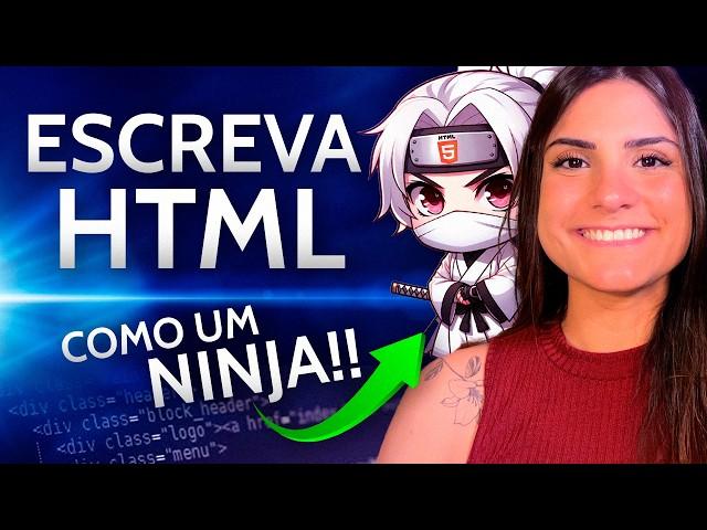 ESCREVA CÓDIGOS 2X MAIS RÁPIDO COM ATALHOS EMMET NO VS CODE!