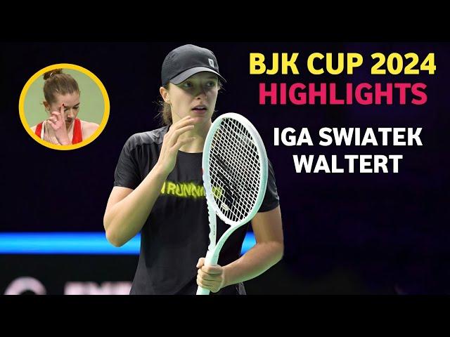 Iga Swiatek Beautifully Play vs Waltert Super Match Highlights Poland Spain Tennis 2024 - BJK 2024