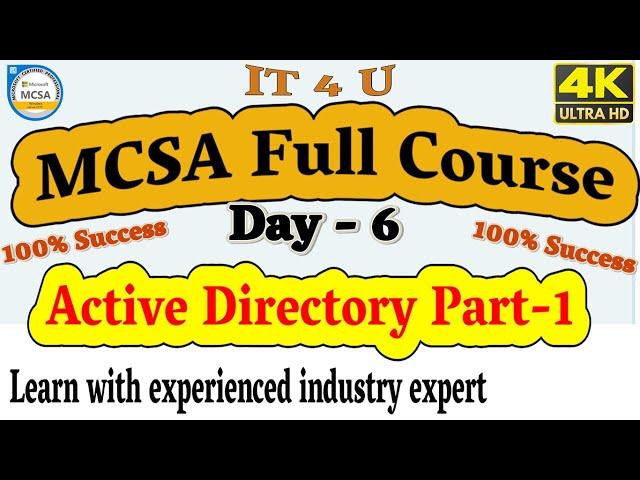 MCSA Full Course Day - 6 Active Directory Part-1 [Active Directory Tutorial for Beginners to Expert]