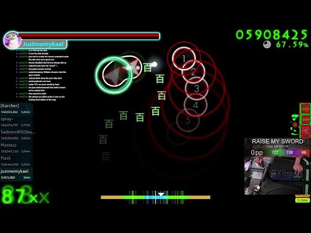 trying to get good at Osu!