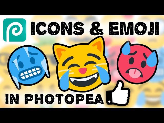 How to Add Icons and Emoji in Photopea - Super Quick and Easy Technique!