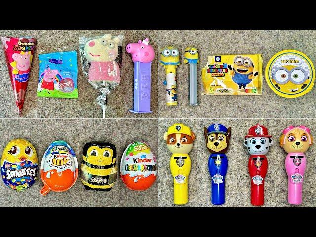 my favorite Candy ASMR | Sweets Surprise Egg Lollipop & Toys Opening | Minions Peppa Pig Paw Patrol