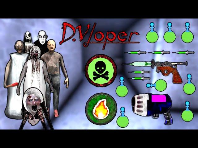 All DVloper Games Unofficial Weapons | Granny 3 Enhanced Vs Granny 4 Mortuary Vs Granny XIC Remake