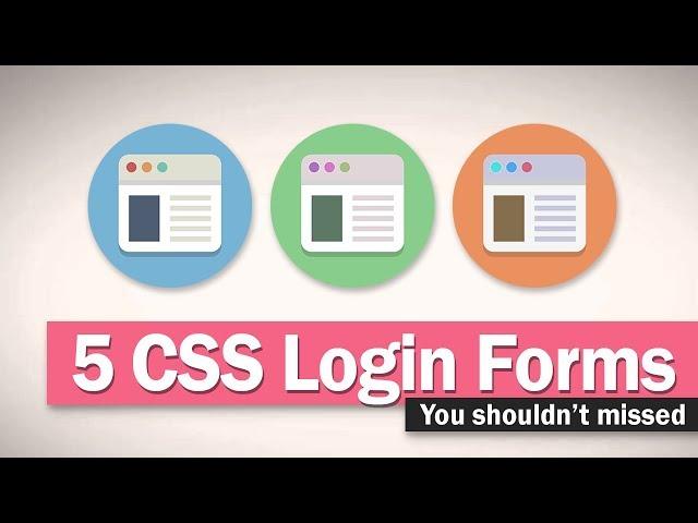 5 CSS Login Form Design You Shouldn't Miss