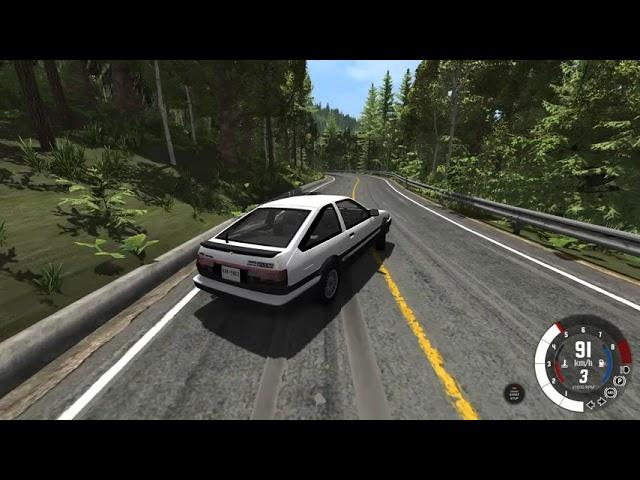 BeamNG Initial D Downhill In Akina