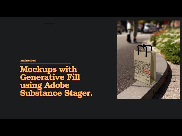 Mockups using Generative Background | Adobe Substance Stager