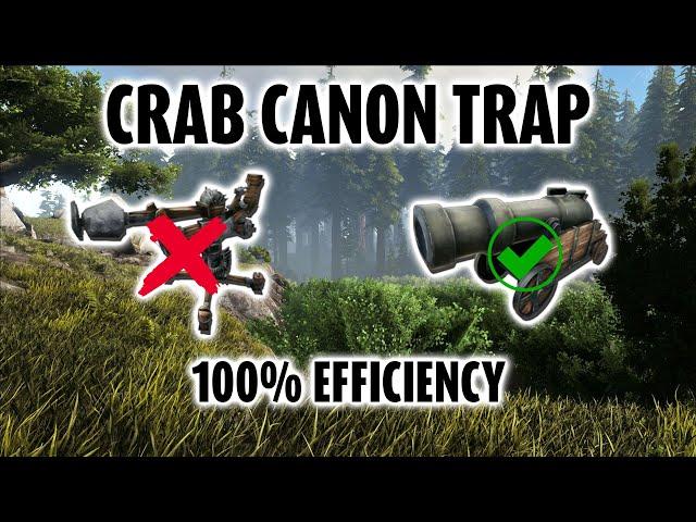 EASY - 1 Hit KO Karkinos (CANNON)Taming Trap  | ARK: Survival Evolved | 100% Efficiency