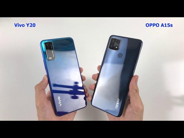 OPPO A15s vs Vivo Y20 Speed Test, Display Test