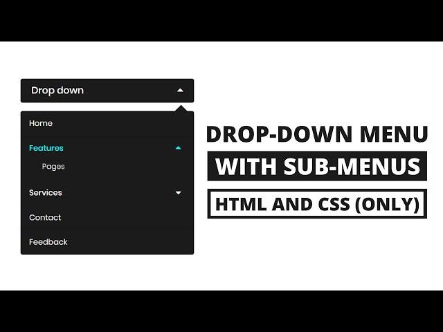 Drop-down Menu with submenu using HTML & CSS