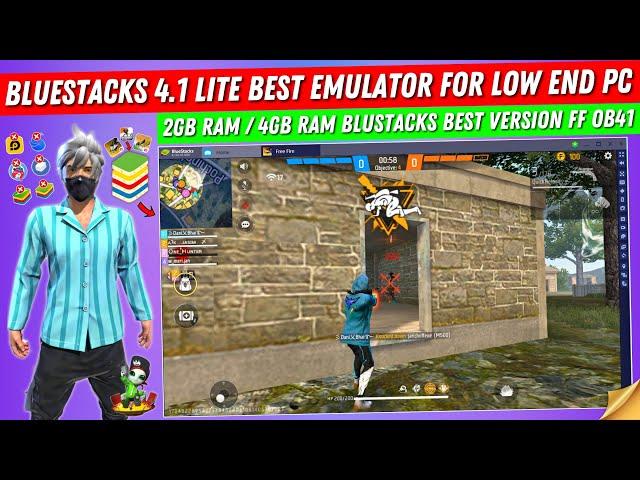 (New) Bluestacks 4.1 Lite Best Low End PC Emulator | Bluestacks Lite Best Version For Free Fire OB41