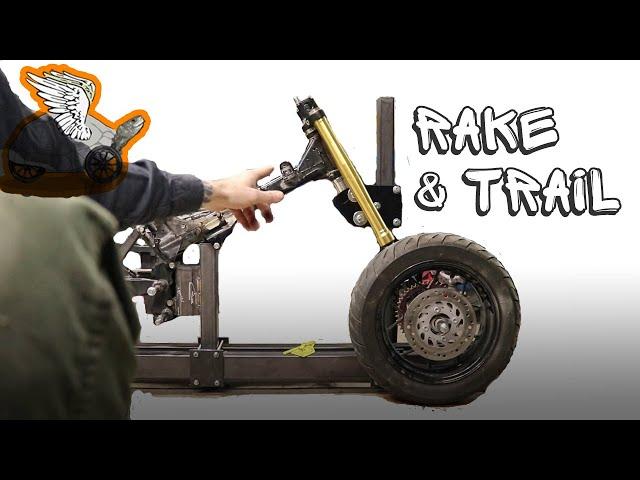 Motorcycle Rake and Trail Explained & Applied | Grom Frame Build E7