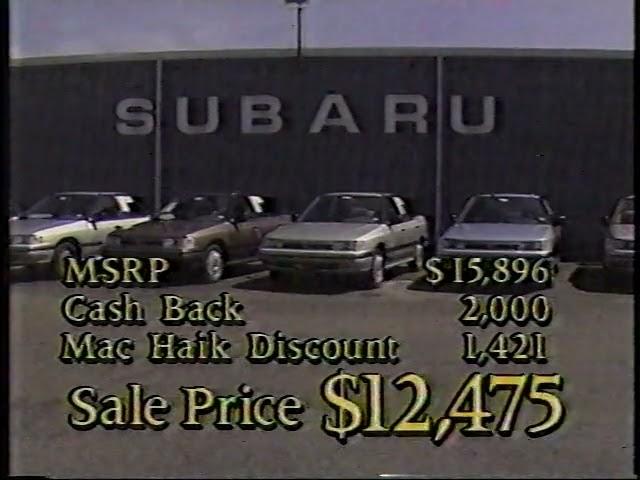 Mac Haik Subaru 1990 Commercial