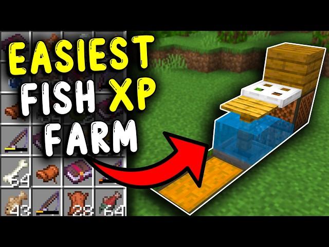 EASIEST AFK Fish XP Farm Minecraft 1.21!