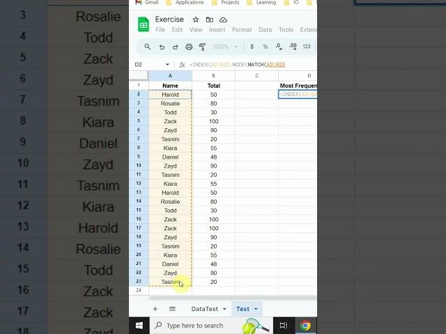 Best Excel Tricks | Find the Most Frequent Value in Google Sheets | The Most Common Value in a List