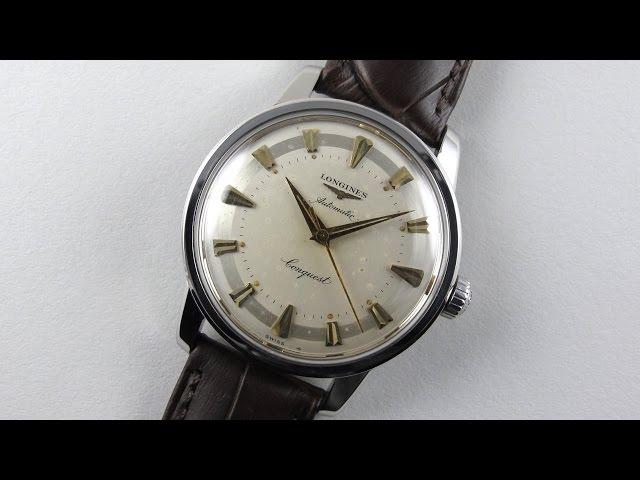 Steel Longines Conquest Ref. 9000 -8 vintage wristwatch, circa 1956