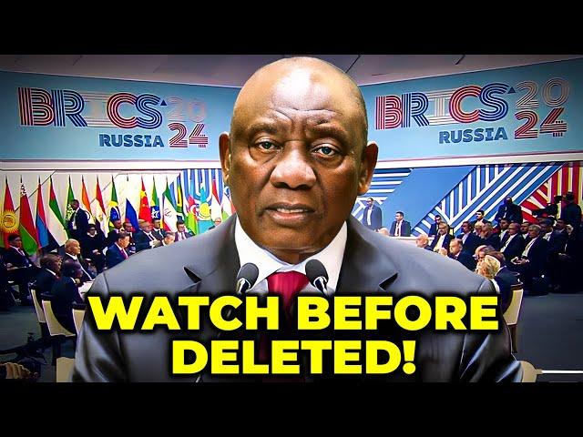 South Africa's BRICS Closing Speech Shocks the World | Reveals Plans to Punish Israel!