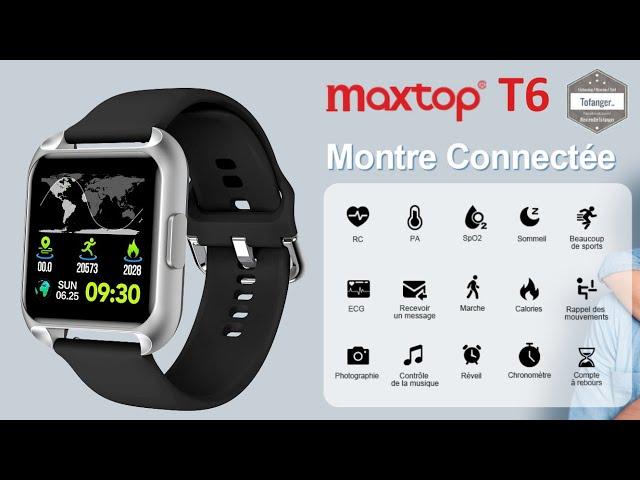 Maxtop T6 Smart Watch - IP67 Connected Watch - Maxtop App & HBand App - Android & iOS - Unboxing