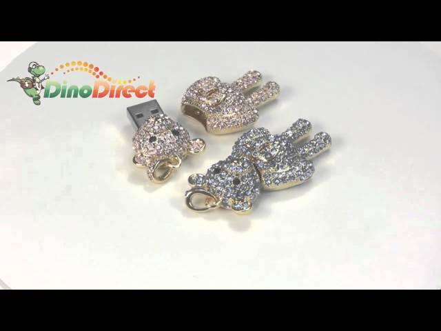 2GB Rhinestone Little Bear Style USB Flash Memory Stick Drive  from Dinodirect.com