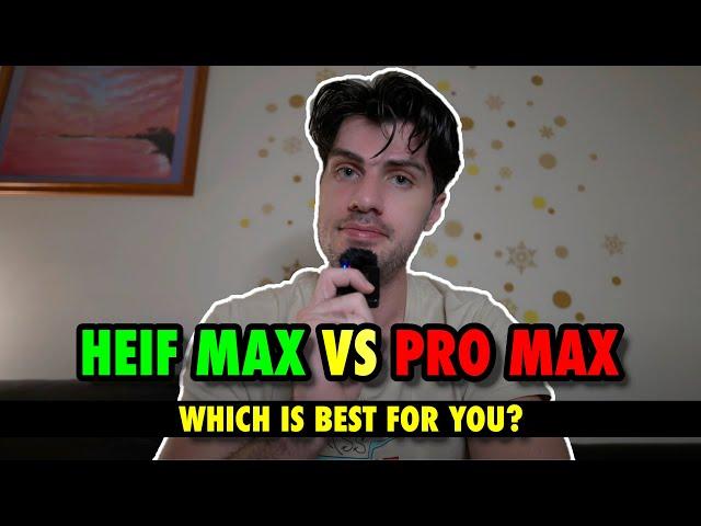 Simplified Differences between HEIF Max, Pro Max, and No Max (iPhone camera settings)