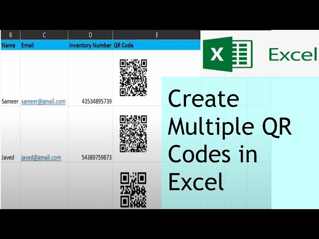 Effortlessly Create Multiple QR Codes in Excel | Create QR code in bulk at once