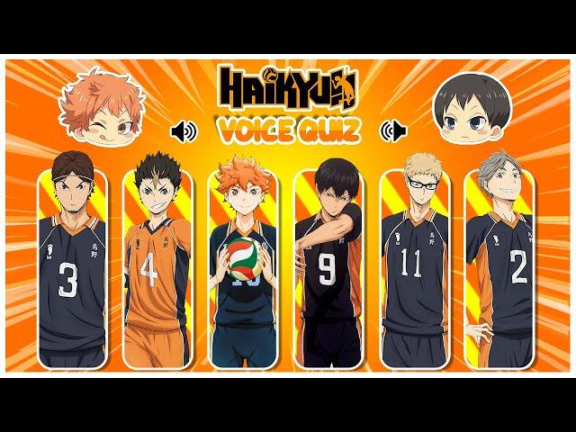 Haikyuu Voice Quiz | Guess the character voice | Haikyuu quiz