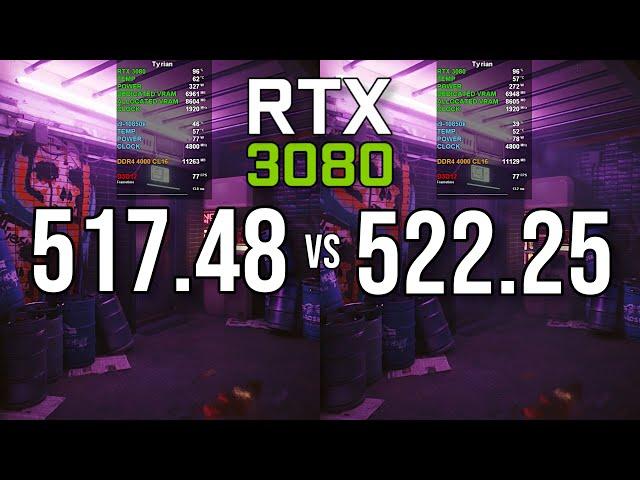 Nvidia Drivers 517.48 vs 522.25 - 1440p & 4K | RTX 3080 + i9 10850K