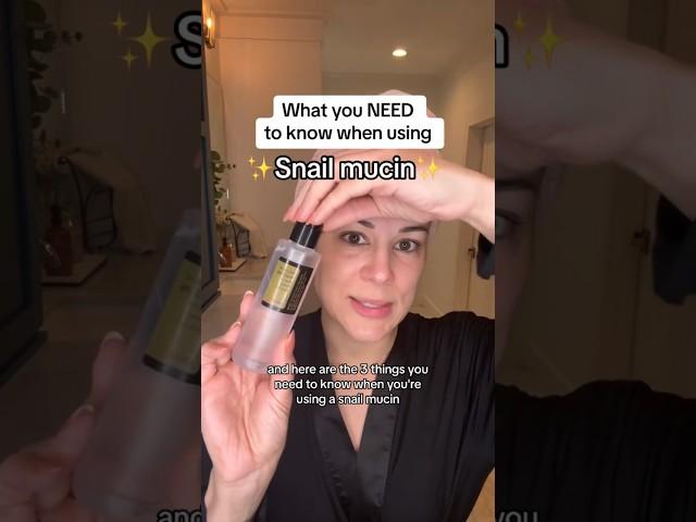 Dermatologist Reveals BEST Ways To Use SNAIL MUCIN | #shorts #skincare |