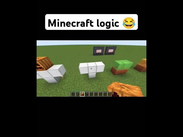 minecraft logic .. #minecraft short #funny logic #gaming